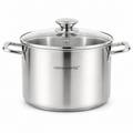 moravexlinta™ 6-Quart Stainless Steel Stock Pot with Glass Lid