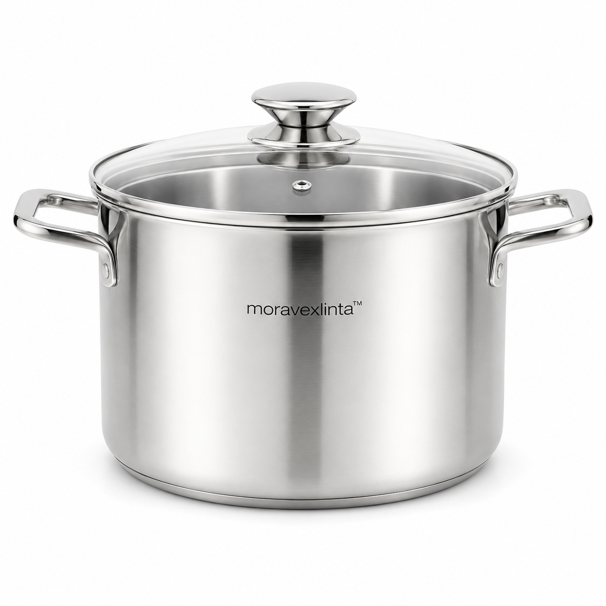 moravexlinta™ 6-Quart Stainless Steel Stock Pot with Glass Lid