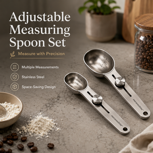 moravexlinta™ Adjustable Stainless Steel Measuring Spoon Set
