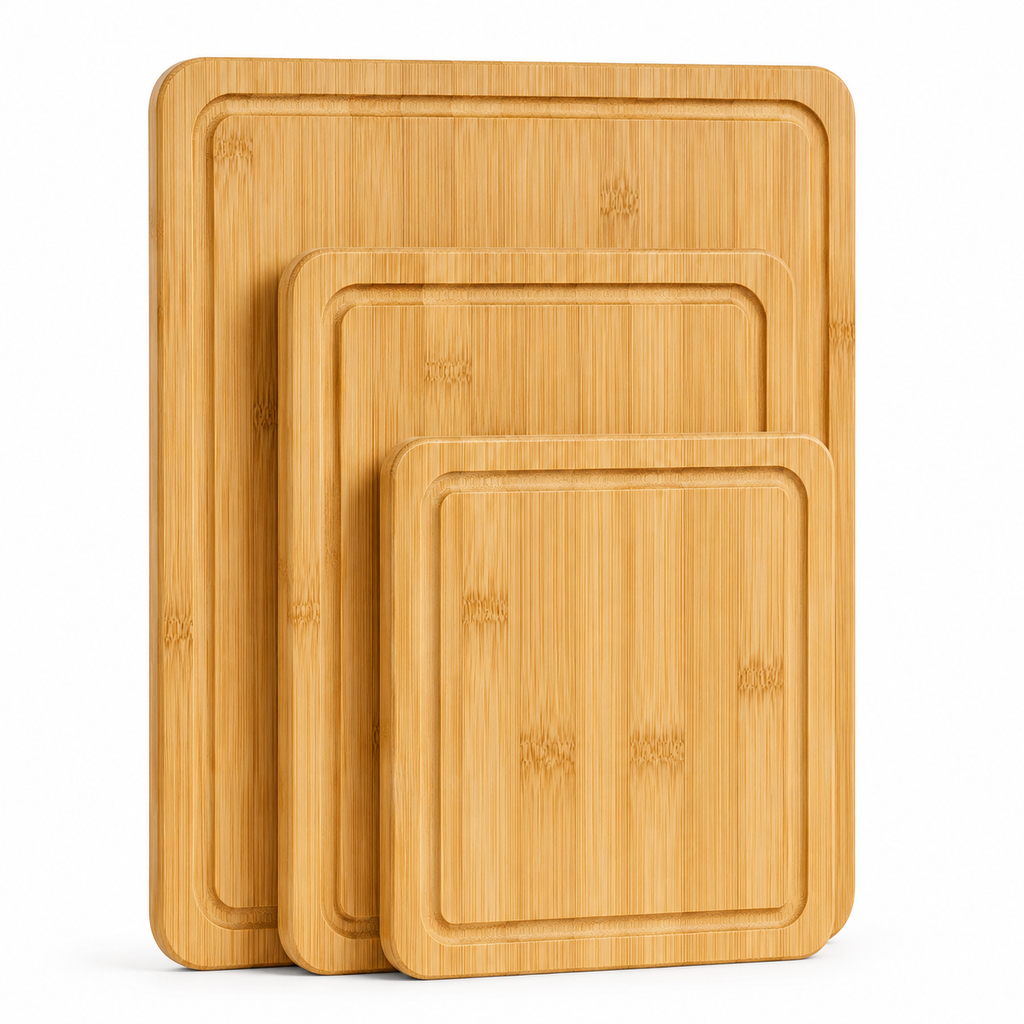 moravexlinta™ Bamboo Cutting Board Set with Juice Grooves