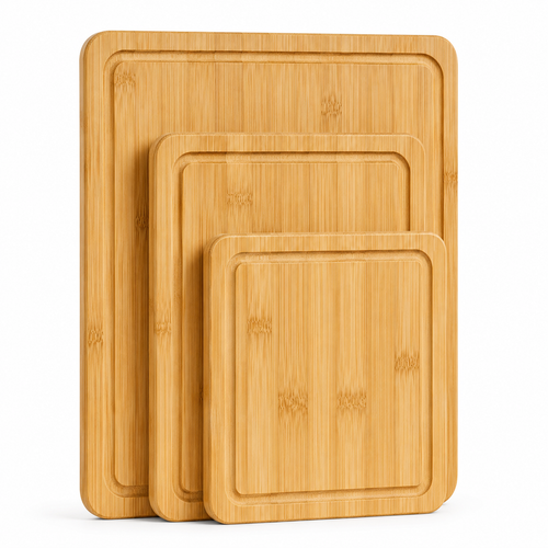 moravexlinta™ Bamboo Cutting Board Set with Juice Grooves
